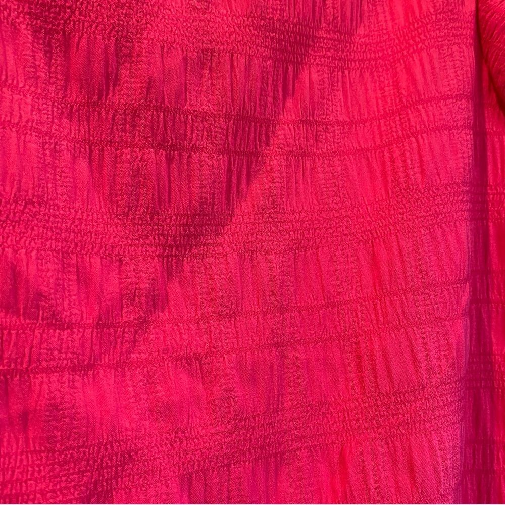 Hot Pink Ruffle Sleeve Top Blouse Flirty Feminine Small - Picture 3 of 8